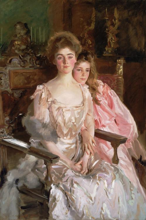 John Singer Sargent Mrs Fiske Warren (Gretchen Osgood) and Her Daughter Rachel (mk18) oil painting image